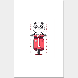 Panda on a Scooter  - Best Selling Posters and Art